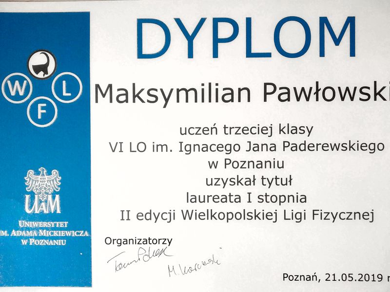 dyplom WLF Pawlowski Maksymilian 2019